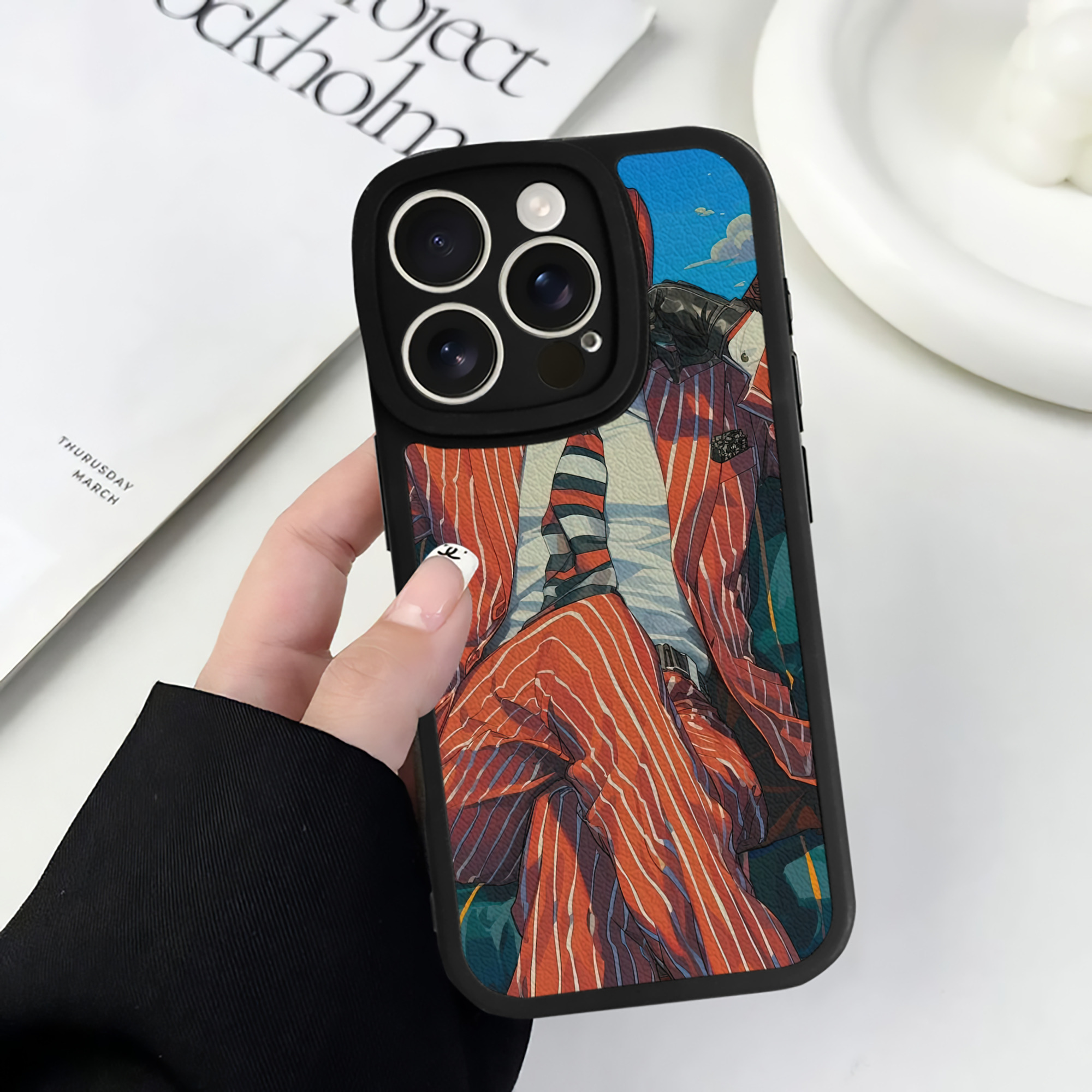 （画像用） Deadpool デッドプール 【iPhone 16シリーズ対応】シリコンスマホケース（レザー調） 材質：シリコン